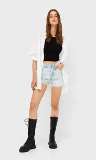 Stradivarius Шорты Mom Fit Деним 44