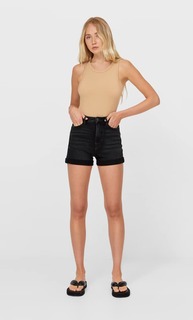 Stradivarius Шорты Mom Fit Облегающего Кроя С Эффектом Потертости 40