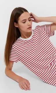 Stradivarius Базовый Топ Красный M