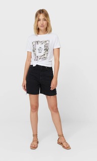 Stradivarius Футболка С Принтом Белый M