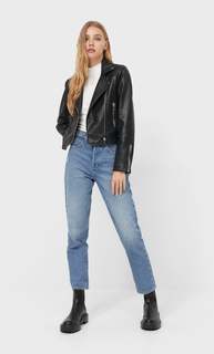 Stradivarius Куртка В Байкерском Стиле Черный M