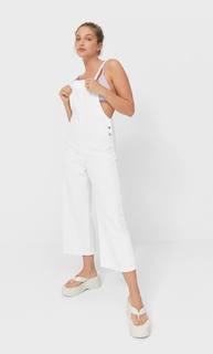 Stradivarius Комбинезон Из Твила Белый 36