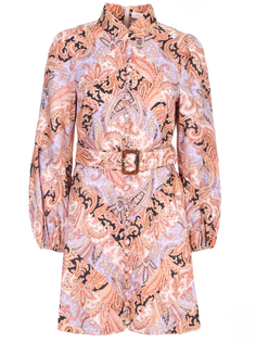 Платье льняное с принтом Zimmermann