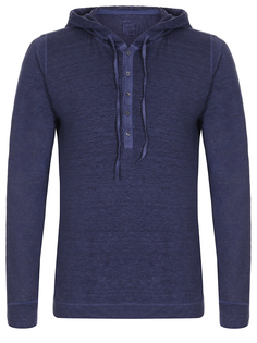 Лонгслив льняной с капюшоном 120% Lino