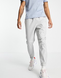 Суженные книзу джоггеры-чиносы серого цвета с эластичным поясом ASOS DESIGN-Серый