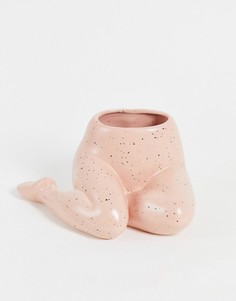 Розовая ваза в крапинку в форме тела Monki Ariel-Розовый цвет