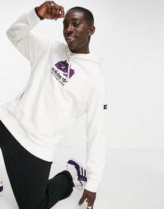 Белый худи с принтом по центру adidas Originals Adventure