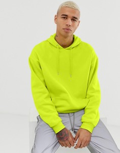 Худи оверсайз лаймового цвета ASOS DESIGN-Зеленый