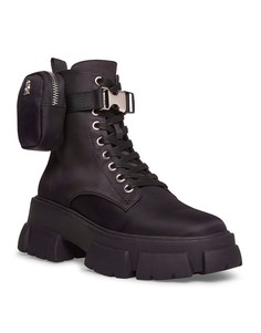 Черные массивные ботинки на шнуровке со съемным кошельком Steve Madden Tanker-P-Черный цвет