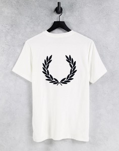 Белая махровая футболка Fred Perry-Белый