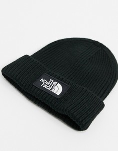 Черная шапка-бини с отворотом и логотипом The North Face-Черный цвет