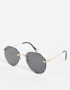 Женские круглые солнцезащитные очки в золотистой оправе AJ Morgan-Золотистый