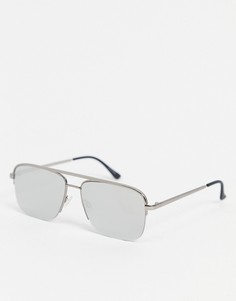 Солнцезащитные очки без оправы с квадратными линзами Quay Poster Boy-Серебристый