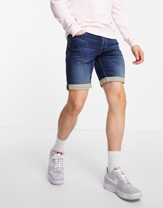 Темно-синие джинсовые шорты Jack & Jones-Голубой
