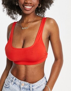 Красный кроп-топ с глубокими проймами ASOS DESIGN Hourglass