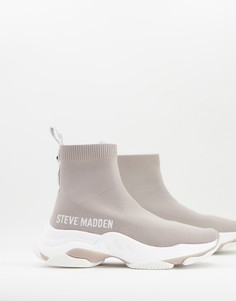 Серо-коричневые кроссовки Steve Madden Master-Светло-бежевый цвет