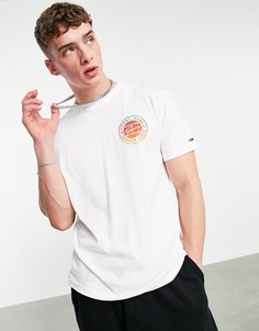 Белая футболка с круглым логотипом спереди и на спинке Tommy Jeans-Белый