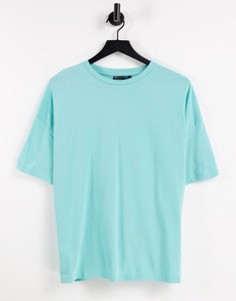 Синяя футболка в стиле oversized из органического материала ASOS DESIGN-Голубой