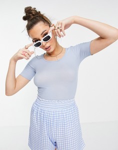 Футболка в рубчик Brave Soul-Голубой