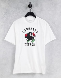 Белая футболка с принтом в виде боксирующей буквы С Carhartt WIP-Белый