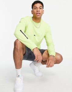 Зеленый oversized-лонгслив с принтом "Banksy" Topman-Зеленый цвет