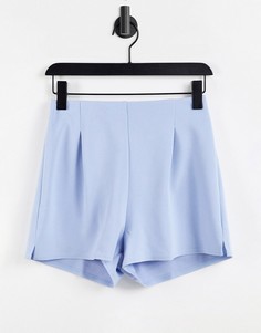 Элегантные трикотажные шорты в рубчик облегающего кроя нежно-голубого цвета ASOS DESIGN Hourglass-Голубой