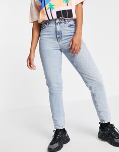 Выбеленные джинсы в винтажном стиле Topshop-Голубой