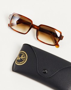 Женские квадратные солнцезащитные очки коричневого цвета Ray-Ban Benji 0RB2189-Коричневый цвет