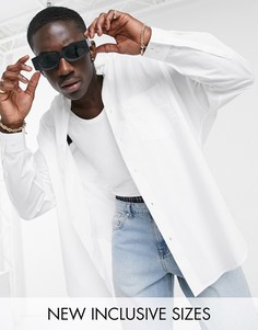 Белая oversized-рубашка в винтажном стиле ASOS DESIGN-Белый