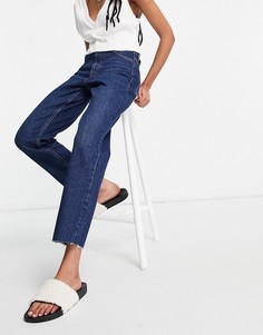 Выбеленные прямые джинсы цвета индиго Topshop-Голубой