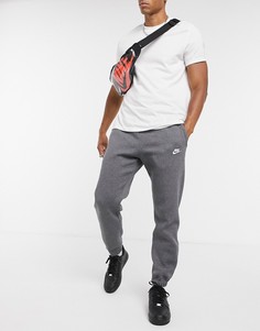 Темно-серые флисовые джоггеры в стиле casual Nike Club-Серый