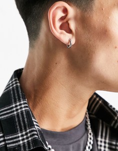 Набор серег серебристого цвета из нержавеющей стали Icon Brand-Серебристый