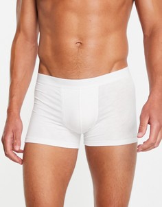 Боксеры-брифы кремового цвета из модала ASOS DESIGN-Белый