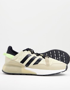 Белые кроссовки с камуфляжным принтом adidas Originals ZX 2K Boost-Белый