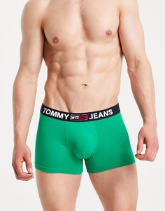 Зеленые боксеры-брифы с логотипом на поясе Tommy Jeans-Зеленый цвет