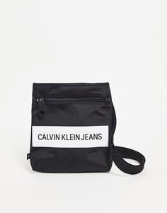 Черная сумка для полетов со вставкой с логотипом Calvin Klein Jeans-Черный цвет