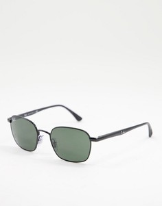 Солнцезащитные очки в черной прямоугольной оправе в стиле унисекс Ray-Ban 0RB3664-Черный цвет