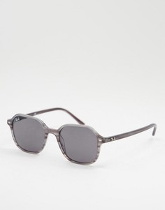 Квадратные солнцезащитные очки унисекс в серой оправе Ray-Ban John 0RB2194-Серый