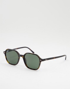 Квадратные солнцезащитные очки унисекс в коричневой оправе Ray-Ban John 0RB2195-Коричневый цвет