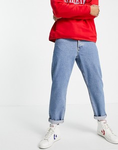 Выбеленные джинсы свободного кроя Topman-Голубой