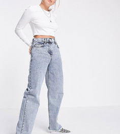 Выбеленные джинсы светлого цвета в винтажном стиле 90-х с необработанными краями Reclaimed Vintage Inspired-Голубой