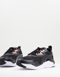 Черно-золотистые кроссовки Puma X-Ray Lite Metallic-Черный цвет