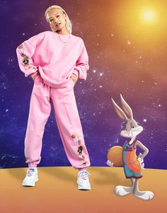 Oversized-свитшот розового цвета от комплекта ASOS DESIGN Space Jam 2-Розовый цвет