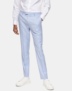 Синие зауженные брюки Topman-Голубой