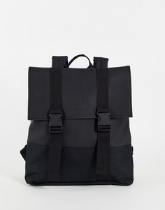 Черный рюкзак с пряжками Rains 1371-Черный цвет