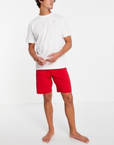 Комплект для дома из футболки и шорт с логотипом в виде флага белого и красного цветов Tommy Hilfiger-Multi