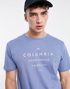 Синяя футболка с графическим принтом Columbia Path Lake-Голубой