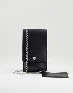 Черная сумка-кошелек для губной помады с визитницей SVNX-Черный цвет