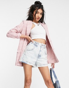 Розовое платье-блейзер в клетку In The Style x Billie Faiers-Розовый цвет