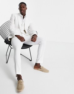 Белые брюки супероблегающего кроя ASOS DESIGN-Белый
